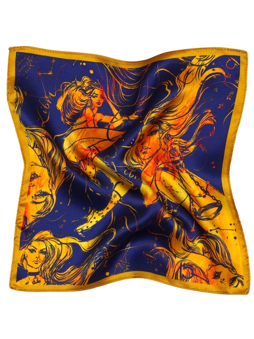 PJ-311 Jedwabna Poszetka Zodiak Waga, 30x30cm